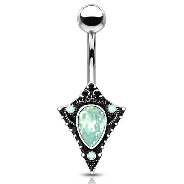 Misty Empress Tribal Belly Bar - Fixed (non-dangle) Belly Bar. Navel Rings Australia.