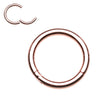 Seamless Hinged Clicker Piercing in Rose Gold