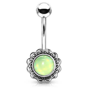 Boêmio Illumination Belly Bar - Fixed (non-dangle) Belly Bar. Navel Rings Australia.