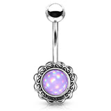 Boêmio Illumination Belly Bar - Fixed (non-dangle) Belly Bar. Navel Rings Australia.