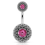 Tribal Kaja Belly Bar - Fixed (non-dangle) Belly Bar. Navel Rings Australia.