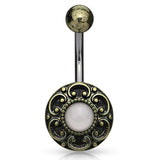 My Bali Boheme Belly Bar - Fixed (non-dangle) Belly Bar. Navel Rings Australia.