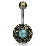 My Bali Boheme Belly Bar - Fixed (non-dangle) Belly Bar. Navel Rings Australia.