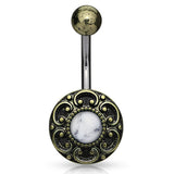 My Bali Boheme Belly Bar - Fixed (non-dangle) Belly Bar. Navel Rings Australia.