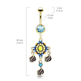 Indie Dream Reverie Belly Dangle - Dangling Belly Ring. Navel Rings Australia.