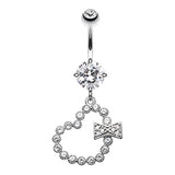 Sweeter Than Love Belly Bar - Fixed (non-dangle) Belly Bar. Navel Rings Australia.