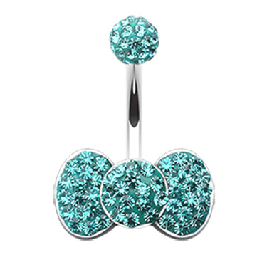 Motleys™ Bow Tie Aficionado Belly Bar - Fixed (non-dangle) Belly Bar. Navel Rings Australia.
