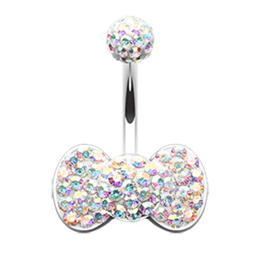 Motleys™ Bow Tie Aficionado Belly Bar - Fixed (non-dangle) Belly Bar. Navel Rings Australia.