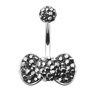 Motleys™ Bow Tie Aficionado Belly Bar - Fixed (non-dangle) Belly Bar. Navel Rings Australia.
