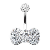 Motleys™ Bow Tie Aficionado Belly Bar - Fixed (non-dangle) Belly Bar. Navel Rings Australia.