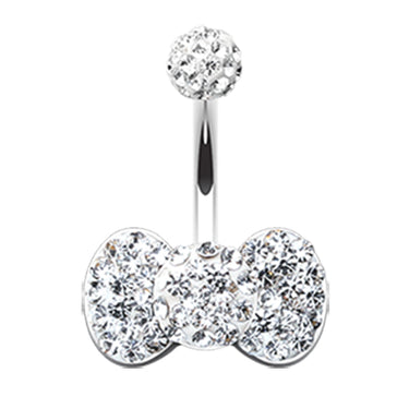 Motleys™ Bow Tie Aficionado Belly Bar - Fixed (non-dangle) Belly Bar. Navel Rings Australia.