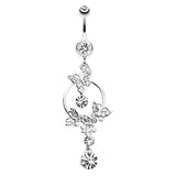 The Butterfly Circuit Navel Ring - Dangling Belly Ring. Navel Rings Australia.