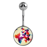 The Butterfly Effect Belly Bar - Basic Curved Barbell. Navel Rings Australia.