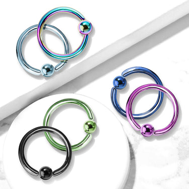 Classic Titanium Captive Bead Belly Rings - Captive Belly Ring. Navel Rings Australia.
