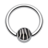 Zebra Stripe Captive Belly Rings - Captive Belly Ring. Navel Rings Australia.
