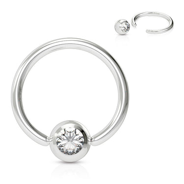 16g Classic Gem Captive Bead Body Jewellery - Captive Belly Ring. Navel Rings Australia.