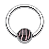 Zebra Stripe Captive Belly Rings - Captive Belly Ring. Navel Rings Australia.