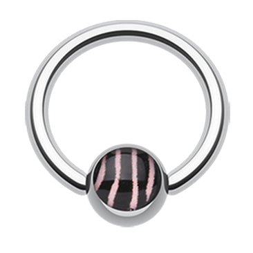 Zebra Stripe Captive Belly Rings - Captive Belly Ring. Navel Rings Australia.