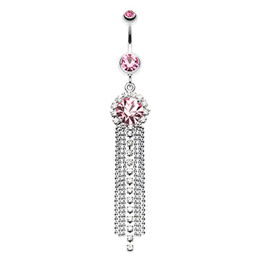 Dolly Drop Chain Belly Ring - Dangling Belly Ring. Navel Rings Australia.