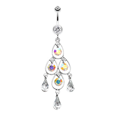 The LaDeDa Belly Chandelier - Dangling Belly Ring. Navel Rings Australia.