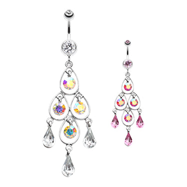 The LaDeDa Belly Chandelier - Dangling Belly Ring. Navel Rings Australia.