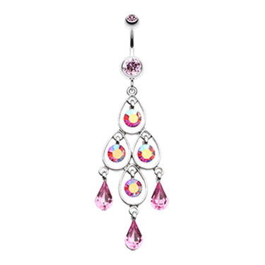 The LaDeDa Belly Chandelier - Dangling Belly Ring. Navel Rings Australia.