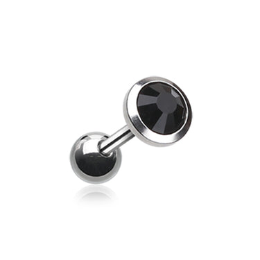 Classic Bezel Stud Earring. Tragus and Cartilage Piercings. - Earring. Navel Rings Australia.