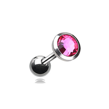Classic Bezel Stud Earring. Tragus and Cartilage Piercings. - Earring. Navel Rings Australia.