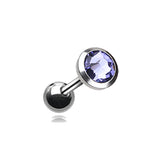 Classic Bezel Stud Earring. Tragus and Cartilage Piercings. - Earring. Navel Rings Australia.