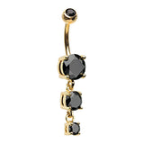 Classic Gem Journey Navel Ring - Dangling Belly Ring. Navel Rings Australia.