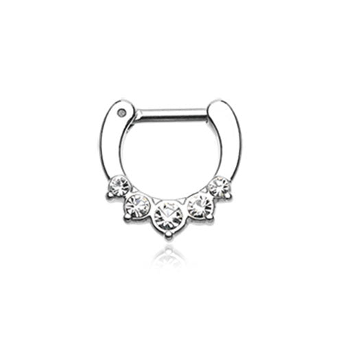 Classic Prong Gem Septum 14g and 16g Septum Piercings