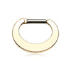 Classic Crescencia Loop Septum Clicker with Gold Plating