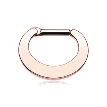 Classic Crescencia Loop Septum Clicker with Rose Gold Plating