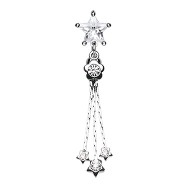 Shoot for the Stars Belly Bar - Reverse Top Down Belly Ring. Navel Rings Australia.
