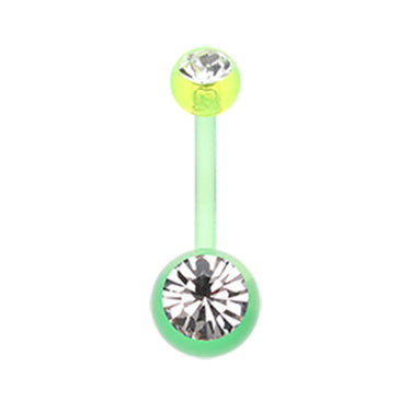Ultra Comfort Glam Bio Flex Belly Rings - Basic Curved Barbell. Navel Rings Australia.