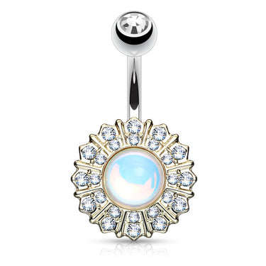 Toco Revo Belly Bar with Gold Plating - Fixed (non-dangle) Belly Bar. Navel Rings Australia.