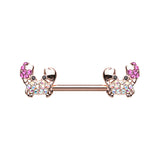 Rose Gold Nipper Sea Crab Nipple Ring - Nipple Ring. Navel Rings Australia.