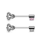 Royal Crown Key Nipple Barbell Ring - Nipple Ring. Navel Rings Australia.