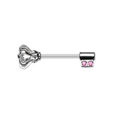 Royal Crown Key Nipple Barbell Ring - Nipple Ring. Navel Rings Australia.