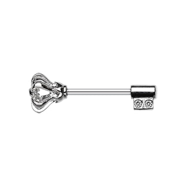 Royal Crown Key Nipple Barbell Ring - Nipple Ring. Navel Rings Australia.