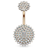 Crowned Motley™ Belly Bar with Rose Gold Plating - Fixed (non-dangle) Belly Bar. Navel Rings Australia.