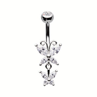Dúo Flutter Belly Button Ring