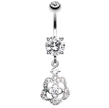 Antoinette Rose Belly Ring Dangle - Dangling Belly Ring. Navel Rings Australia.
