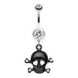 Lovin' You to DEATH Skull Belly Bar - Dangling Belly Ring. Navel Rings Australia.