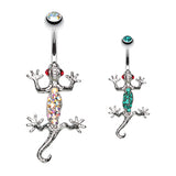 Get Go Gecko Navel Bar - Fixed (non-dangle) Belly Bar. Navel Rings Australia.
