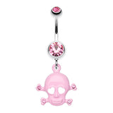 Lovin' You to DEATH Skull Belly Bar - Dangling Belly Ring. Navel Rings Australia.