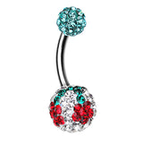 Motleys™ Dainty Daisy Belly Bar - Basic Curved Barbell. Navel Rings Australia.