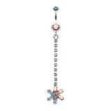 Zarina's Lo Drop Daisy Belly Ring - Dangling Belly Ring. Navel Rings Australia.