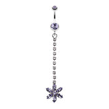 Zarina's Lo Drop Daisy Belly Ring - Dangling Belly Ring. Navel Rings Australia.