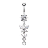 Pieridae Butterfly Belly Ring - Dangling Belly Ring. Navel Rings Australia.